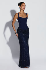 Yeona Maxi Dress - Navy