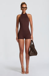 Oden Playsuit - Plum Brown