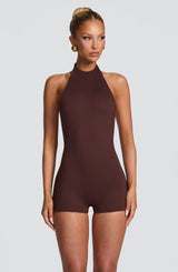 Oden Playsuit - Plum Brown