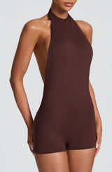 Oden Playsuit - Plum Brown