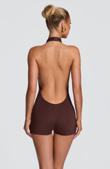 Oden Playsuit - Plum Brown