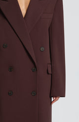 Michelle Coat - Plum Brown