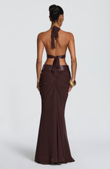 Sophie Maxi Dress - Plum Brown