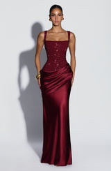 Alexandria Maxi Dress - Burgundy