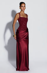 Alexandria Maxi Dress - Burgundy