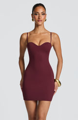 Tora Mini Dress - Cherry Lacquer