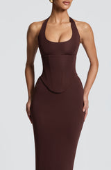 Roberta Midi Dress - Plum Brown