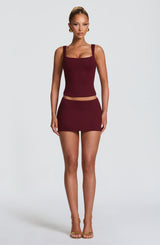 Maya Skort - Cherry Lacquer