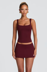 Maya Skort - Cherry Lacquer