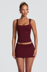 Maya Skort - Cherry Lacquer