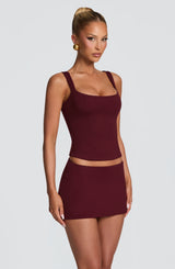 Maya Skort - Cherry Lacquer