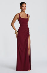 Laleh Maxi Dress - Cherry Lacquer