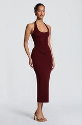 Roberta Midi Dress - Cherry Lacquer