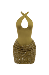 Solea Mini Dress - Deep Olive