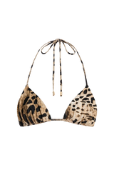 Suki Triangle Bikini Top - Leopard Print
