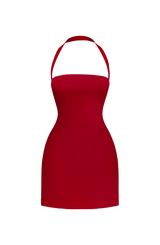 Tamsin Mini Dress - Deep Red