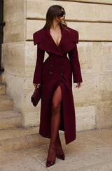 Calypso Coat - Burgundy