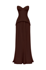 Vietta Maxi Dress - Plum Brown