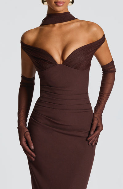 Abigail Maxi Dress - Plum Brown - View 4 | Shop Formal Dress