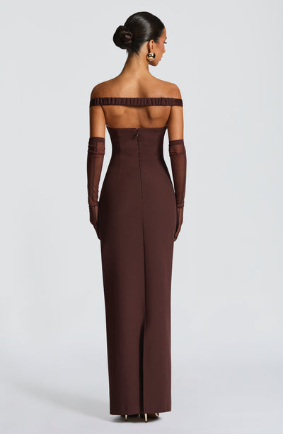 Abigail Maxi Dress - Plum Brown - View 2 | Shop Formal Dress