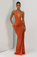 Adele Maxi Dress - Burnt Orange Dress Babyboo Fashion Premium Exclusive Design