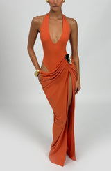 Adele Maxi Dress - Burnt Orange Dress Babyboo Fashion Premium Exclusive Design
