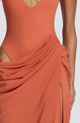 Adele Maxi Dress - Burnt Orange Dress Babyboo Fashion Premium Exclusive Design