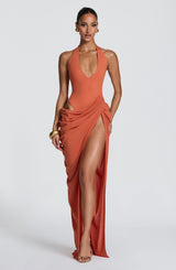 Adele Maxi Dress - Burnt Orange Dress XS Babyboo Fashion Premium Exclusive Design