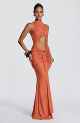Aesha Maxi Dress - Burnt Orange Dress Babyboo Fashion Premium Exclusive Design