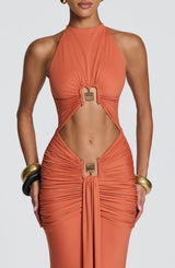 Aesha Maxi Dress - Burnt Orange Dress Babyboo Fashion Premium Exclusive Design