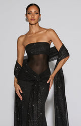 Agnes Shawl - Black Sparkle Accessories ONE SIZE Babyboo Fashion Premium Exclusive Design