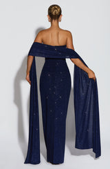 Agnes Shawl - Navy Sparkle Accessories ONE SIZE Babyboo Fashion Premium Exclusive Design