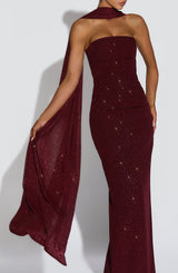 Agnes Shawl - Wine Sparkle Accessories ONE SIZE Babyboo Fashion Premium Exclusive Design