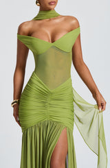 Alaia Maxi Dress - Olive Dress Babyboo Fashion Premium Exclusive Design