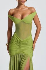 Alaia Maxi Dress - Olive Dress Babyboo Fashion Premium Exclusive Design