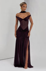 Alaia Maxi Dress - Plum Dress Babyboo Fashion Premium Exclusive Design