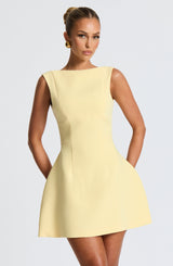 Alana Mini Dress - Lemon Dress XS Babyboo Fashion Premium Exclusive Design