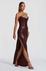Alba Maxi Dress - Burgundy Dress Babyboo Fashion Premium Exclusive Design