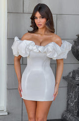 Allie Mini Dress - White Dress Babyboo Fashion Premium Exclusive Design