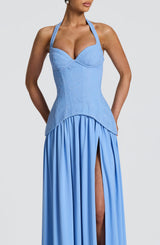 Almira Maxi Dress - Powder Blue Dress Babyboo Fashion Premium Exclusive Design