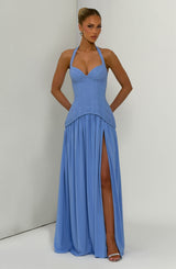 Almira Maxi Dress - Powder Blue Dress Babyboo Fashion Premium Exclusive Design