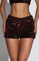 Amadi Shorts - Plum Brown Shorts Babyboo Fashion Premium Exclusive Design