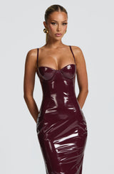 Amala Midi Dress - Cherry Lacquer Dress Babyboo Fashion Premium Exclusive Design