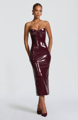Amala Midi Dress - Cherry Lacquer Dress Babyboo Fashion Premium Exclusive Design