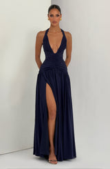Amaris Maxi Dress - Navy Dress Babyboo Fashion Premium Exclusive Design