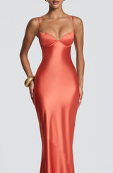 Amorette Maxi Dress - Burnt Orange Dress Babyboo Fashion Premium Exclusive Design