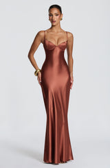 Amorette Maxi Dress - Rust Dress Babyboo Fashion Premium Exclusive Design