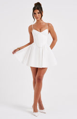 Analeigh Mini Dress - Ivory Dress Babyboo Fashion Premium Exclusive Design