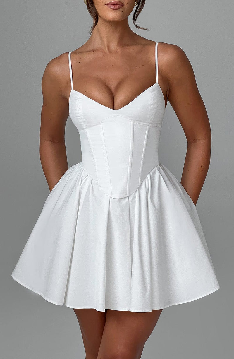 Analeigh Mini Dress - Ivory Dress XS Babyboo Fashion Premium Exclusive Design