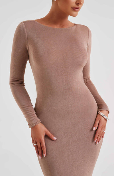 Anastassia Maxi Dress - Chocolate - View 4 | Shop Formal Dress